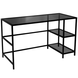Γραφείο Master 552NOS1704 130x60x75cm Black-Fume