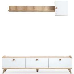 Σύνθεση Τηλεόρασης Sumer 566BMS1151 178x44,8x34,6cm White-Oak