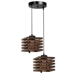 Φωτιστικό Οροφής Cara 534LUN3338 30x70cm 2xE27 40W Brown Opviq
