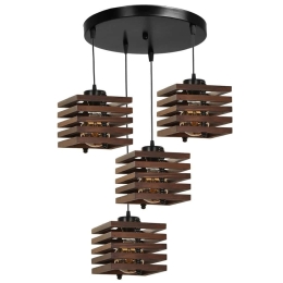 Φωτιστικό Οροφής Cara 534LUN3345 35x70cm 4xE27 40W Brown Opviq