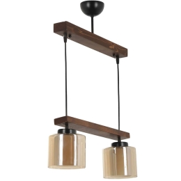Φωτιστικό Οροφής David 534LUN3381 45x15x80cm 2xE27 40W Brown-Gold Opviq