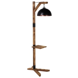 Φωτιστικό Δαπέδου Με Ραφάκι Liza 534LUN3678 40x54x185cm E27 40W Black-Brown Opviq