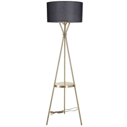 Φωτιστικό Δαπέδου Venedik 534LUN3689 50x158cm 1xE27 40W Black-Gold Opviq