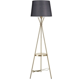 Φωτιστικό Δαπέδου Venedik 534LUN3690 50x165cm 1xE27 40W Black-Gold Opviq