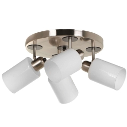 Φωτιστικό Οροφής - Σποτ Nomi 534LUN3783 30x36x20cm 4xE27 40W Silver-White Opviq