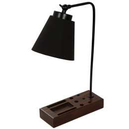 Φωτιστικό Γραφείου Lila 534LUN3813 22x22x45cm E27 40W Brown-Black Opviq