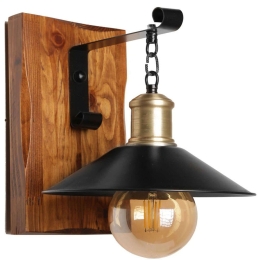 Φωτιστικό Τοίχου - Απλίκα 534LUN3841 15x26x28cm 1xE27 40W Multi-Black Opviq
