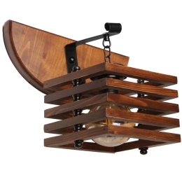 Φωτιστικό Τοίχου - Απλίκα Derin 534LUN3850 15x25cm 1xE27 40W Brown Opviq