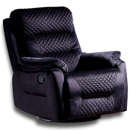 Πολυθρόνα Relax Περιστρεφόμενη Trone 480NRN2505 80x80x105cm Black
