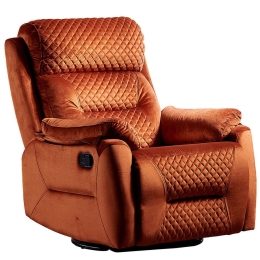 Πολυθρόνα Relax Περιστρεφόμενη Trone 480NRN2508 80x80x105cm Amber