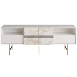 Έπιπλο Τηλεόρασης Derin 788DEC4011 180x37,1x64,7cm Marble Effect White