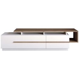 Έπιπλο Τηλεόρασης Pia 788DEC4040 180x38,9x46,4cm Walnut-White