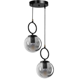 Φωτιστικό Οροφής Morino 846STL2818 Φ25x70cm 2xE27 40W Black Opviq
