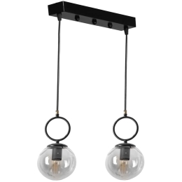Φωτιστικό Οροφής Morino 846STL2821 45x16x70cm 2xE27 40W Black Opviq