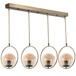 Φωτιστικό Οροφής - Ράγα Ring 846STL2837 65x30x70cm 4xE27 40W Gold Opviq