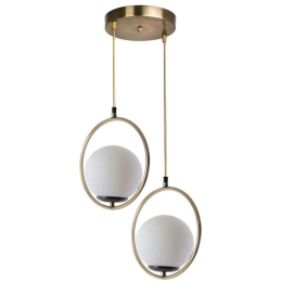 Φωτιστικό Οροφής Ring 846STL2846 Φ25x70cm 2xE27 60W Multi-Gold Opviq