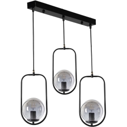 Φωτιστικό Οροφής - Ράγα Ahu 846STL2885 55x18x70cm 3xE27 40W Black Opviq