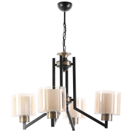 Φωτιστικό Οροφής Ruby 846STL2922 Φ60x75cm 4xE27 40W Black-Copper Opviq