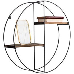 Ραφιέρα Τοίχου Caryophyllus 491CRT1102 60x15x60cm Walnut-Black