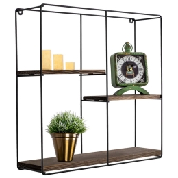 Ραφιέρα Τοίχου Lilac 491CRT1110 60x15x56cm Walnut-Black
