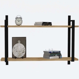 Ραφιέρα Τοίχου Abat 495SSE1101 90x22x60cm Walnut