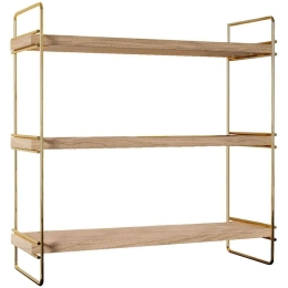 Βάση Οργάνωσης Κουζίνας 498HFT1108 45x16x40cm Gold-Brown Metal,Wood