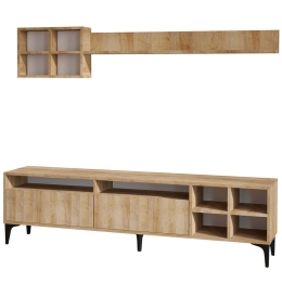 Σύνθεση Τηλεόρασης Debbie 393MRD1207 180x35x52cm Oak