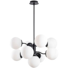 Φωτιστικό Οροφής Mudoni 536NTD1170 Φ70x80cm 9xE27 40W Black-White Opviq