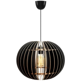 Φωτιστικό Οροφής 390FLH1510 Φ36x70cm 1xE27 40W Black Opviq
