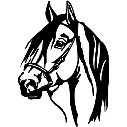 Διακοσμητικό Τοίχου Horse Head 891TNL1929 40x55cm Black Wallity Μέταλλο