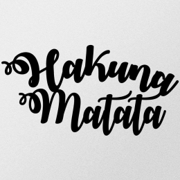 Διακοσμητικό Τοίχου Hakuna Matata 279ENZ1101 70x35cm Black Wallity Μέταλλο