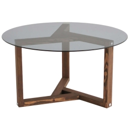Τραπέζι Σαλονιού Miro 552NOS1413 75x75x40cm Fume-Walnut