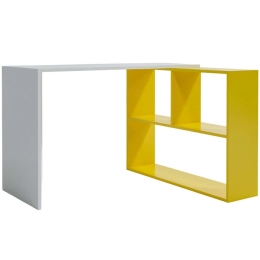 Γραφείο Caneda 285LCV1106 120x100x75cm White-Yellow