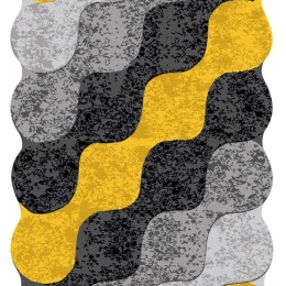 Χαλί Circle Djt Yellow-Black Conceptum Hypnose 80X150cm