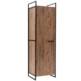 Ντουλάπα Μονόφυλλη Dynamic 863SPH5410 64x52x225cm Pine-Black Μονόφυλλη