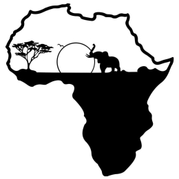 Διακοσμητικό Τοίχου African 279ENZ1272 55x57cm Black Wallity Μέταλλο