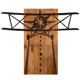Διακοσμητικό Τοίχου Vecivi 279ENZ1797 68x58cm Walnut-Black Wallity Μέταλλο,Ξύλο