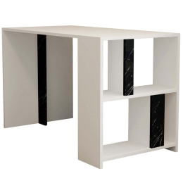 Γραφείο Lima 845HCT3835 120x60x75,4cm Marble Effect Black-White