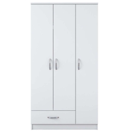 Ντουλάπα Τρίφυλλη 893RAN1413 90x43x170cm White Τρίφυλλη