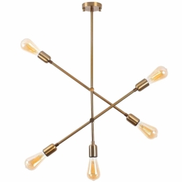 Φωτιστικό Οροφής Beste 942FLG1118 61x12x77cm 5xE27 15W Gold Opviq