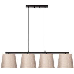 Φωτιστικό Οροφής - Ράγα Varlik 942FLG1150 148x25x48/125cm 4xE27 15W Black-Beige Opviq