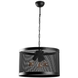 Φωτιστικό Οροφής Endustriyel 942FLG1151 40x40x124cm 3xE27 15W Black Opviq