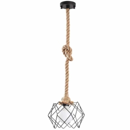 Φωτιστικό Οροφής Endustriyel 942FLG1153 23x23x80cm 1xE27 15W Natural-Black Opviq