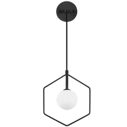 Φωτιστικό Τοίχου - Απλίκα Geometri 942FLG2101 22x15x43/119cm G9 10W Black Opviq