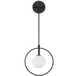 Φωτιστικό Τοίχου - Απλίκα Geometri 942FLG2105 21x15x40/116cm G9 10W Black Opviq