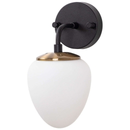 Φωτιστικό Τοίχου - Απλίκα Ns 942FLG2108 12x16x28cm 1xE14 15W Black-Gold Opviq