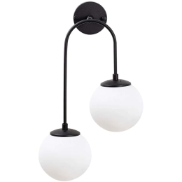 Φωτιστικό Τοίχου - Απλίκα Jewel 942FLG2118 30x24x55cm 2xE14 15W Black Opviq