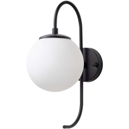 Φωτιστικό Τοίχου - Απλίκα Jewel 942FLG2126 15x27x36cm 1xE14 15W Black-White Opviq