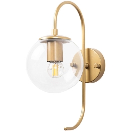 Φωτιστικό Τοίχου - Απλίκα Jewel 942FLG2127 15x27x36cm 1xE14 15W Gold-Clear Opviq