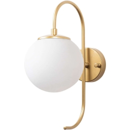 Φωτιστικό Τοίχου - Απλίκα Jewel 942FLG2128 15x27x36cm 1xE14 15W Gold-White Opviq